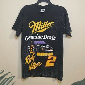 Vintage- Miller Genuine Draft- Rusty Wallace- Lee Nascar Shirt- M All Over Print